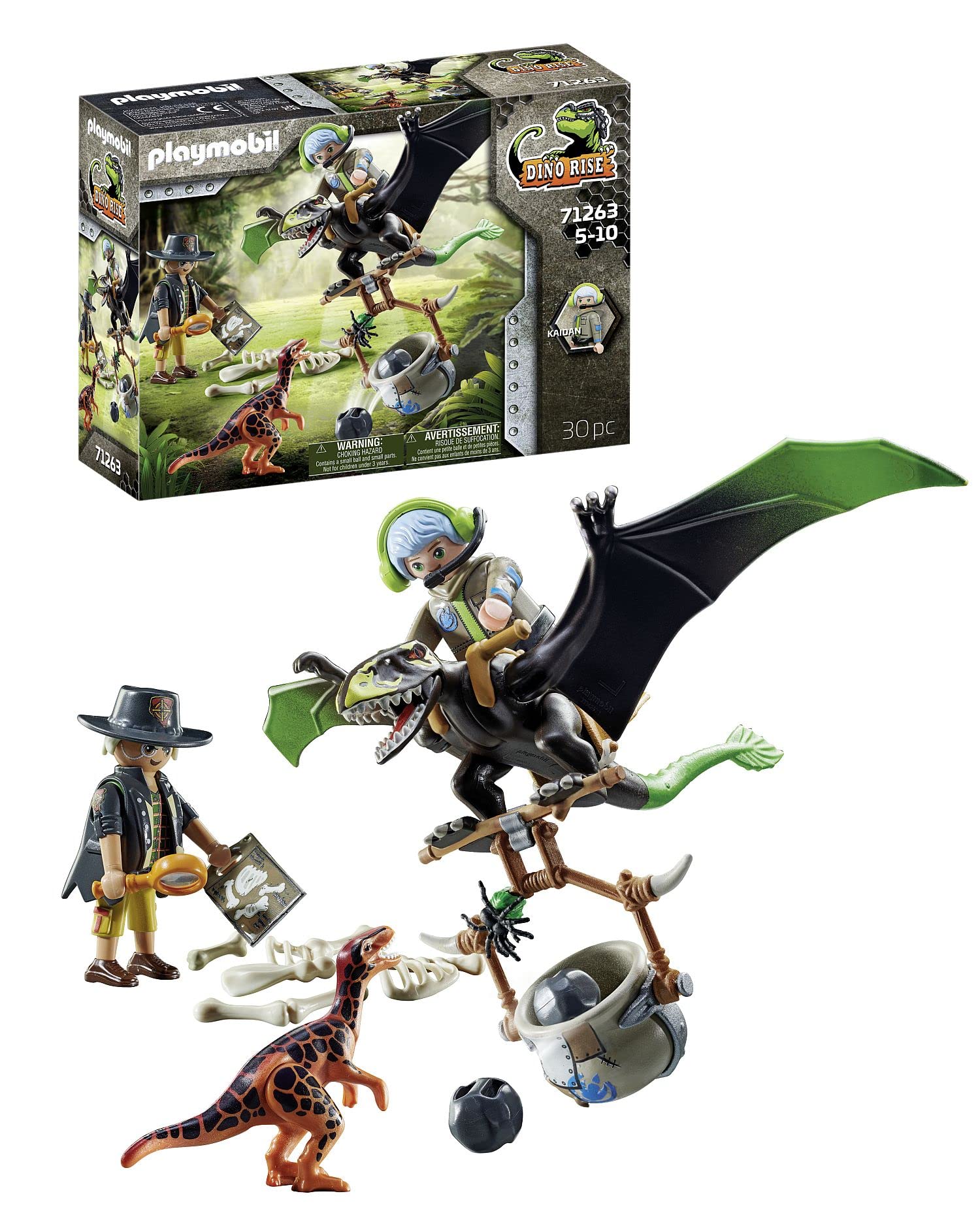 Playmobil 71263 Dino Rise Dimorphodon, Dinosaur with removable armour, jurrasic World, Fun Imaginative Role-Play, PlaySets Suitable for Ages 5+