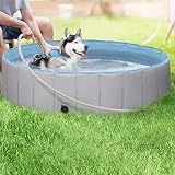 Yaheetech PVC Foldable Pet Pool 120x30cm Portable Bathing Tub Gray view 2