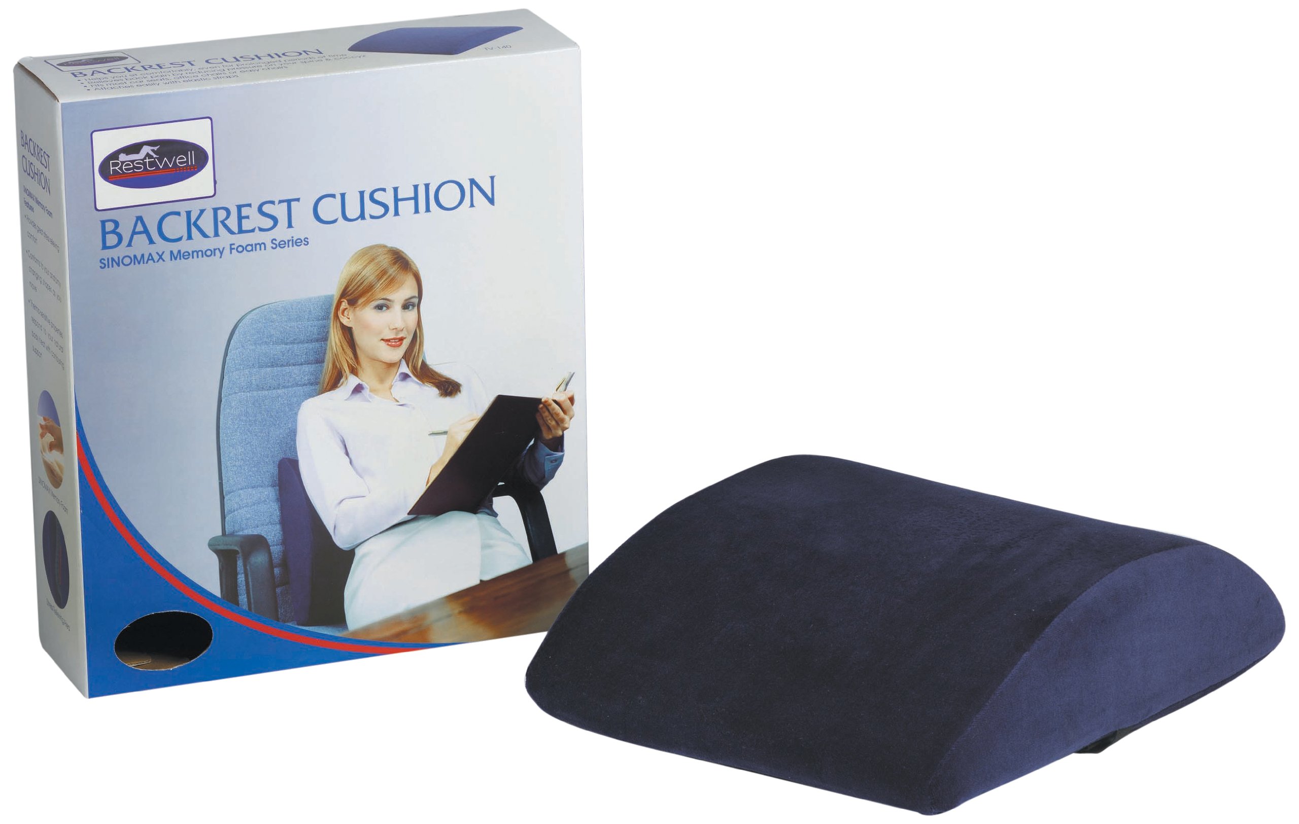 Drive Devilbiss Restwell Chair / Seat Backrest Cushion with Elastic Strap