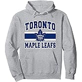 Toronto Maple Leafs Stripe Gray Officially Licensed Pullover Hoodie