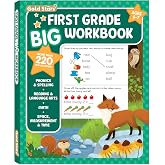 First Grade Big Workbook Ages 6 - 7: 220+ Activities, Phonics, Spelling, Reading, Language Arts, Math, Space, Measurement and Time (Gold Stars Series)