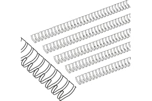 PATIKIL 13mm (1/2") Double Loop Wire Binding Combs, 20 Pcs Metal Twin Loop Binding Coils 100 Sheet Capacity 3:1 Pitch 32 Ring