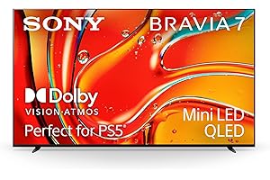 Sony 75 Inch Mini LED QLED 4K Ultra HD TV BRAVIA 7 Smart Google TV with Dolby Vision HDR and Exclusive Features for PlayStation®5 (K-75XR70)
