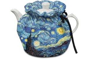 GENERIC Teapots Dust Cover Insulated Starry Night Print Tea Cozy for Teapot Tea Kettle Cover Breakfast Insulation Lid Warmer Tea Cosy Kitchen Coffee Table Decorative Accessories