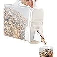 Buddeez Pet Food Storage Container - 8 Quart Capacity Bird Seed Container & Dog Food Storage, with Durable EZ Grip Handle and EZ Flip Lid with Pour Spout