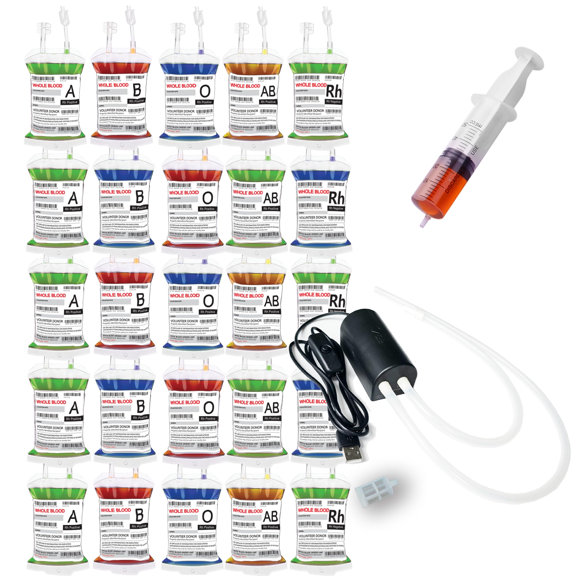 Photo 1 of WYNK Halloween Party Decorations Supplies Halloween Blood Bags for Drink Pouches Reusable IV Bags for Drink Fill by Pump, Nurse Graduation Party Props?Vampire Themed Birthday Party Decor (25 Pack)