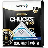Chucks® MAX Hospital Bed Pads Disposable Adult 30 x 36 Breathable Incontinence Pads - XX-Large Pee Pads for Adults - Heavy Duty 10X Absorbency Underpads - 400 Lbs. Patient Repositioning [26 Count]