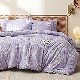 Bedsure King Size Comforter Set - 7 Pieces Floral Lavender Soft Bedding Sets, King Bed in a Bag with Botanical Flowers Comforter, Sheets, Pillowcases & Shams