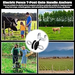 Gisafai 6 Pcs Electric Fence Gate Handles T Post
