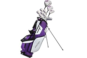 Precise M5 Ladies Complete Left & Right Handed Golf Club Set | Complete Regular & Petite Womens Golf Clubs Set | with 3 HC's, Lightweight Shafts & Spacious Stand Bag w/Pockets & Dual Carrying Straps