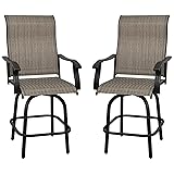 2 PC Outdoor Swivel Bar Sets, All Weather Bar