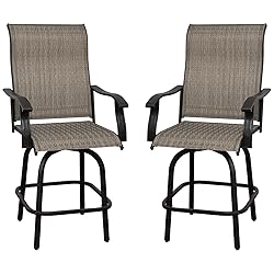 2 PC Outdoor Swivel Bar Sets, All Weather Bar