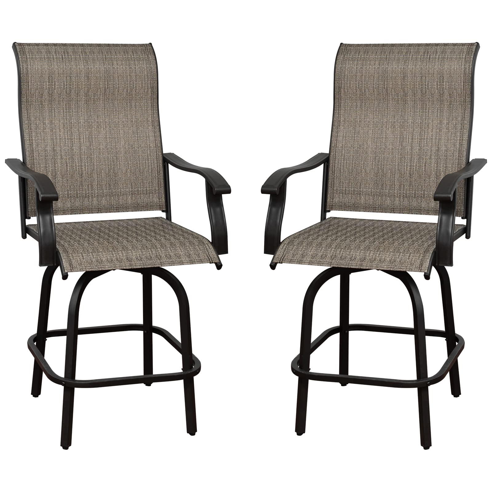 2 PC Outdoor Swivel Bar Sets, All Weather Bar
