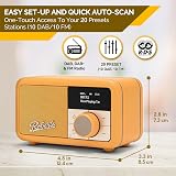 Roberts Revival Petite2 FM/DAB/DAB+ Digital Radio with Bluetooth Sunburst Yellow view 2