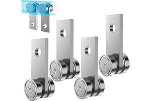 EASGIU 2 Wheel Trolley Assembly Rollers for 1-5/8" Wide Strut Channel - Garage Pulley System Hoist System (Silver-4 Pack)
