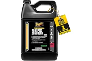 Meguiar's M10001 Mirror Glaze Pro Speed Compound, A Glaze Designed for The Exterior of Your Car, Removes Deep Scratches, Holograms, and Severe Swirls Using Advanced Technology, 1 Gallon Container