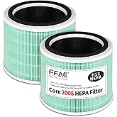 FFAC Core 200S Replacement Filter Compatible with LEVOIT Core 200S Air Purifier, 3-in-1 Filtration System of H13 True HEPA and Activated Carbon Pre-Filter