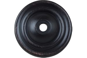 GlideRite Hardware 5061-ORB-10 1.5-inch Thin Rounded Ring Cabinet Back Plate 10 Pack, Oil Rubbed Bronze Finish, 10 Count