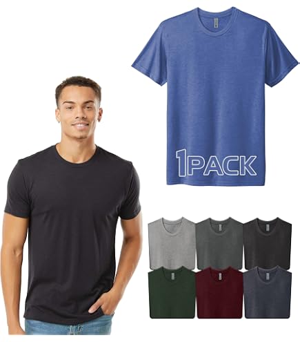 Next Level Apparel Men's Tri-Blend T-Shirts, NL6010 Unisex Crew