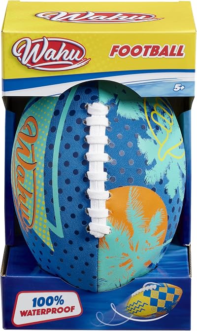 Wahu American Football 9 Inches Waterproof All-Weather Ball with Real Laces
