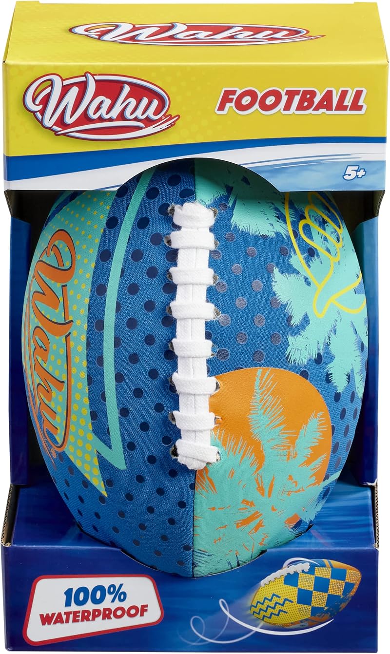 Wahu American Football 9 Inches Waterproof All-Weather Ball with Real Laces