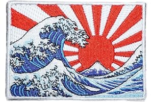 BLUE FEATHER PRODUCTS, INC. Japan Patch Patches for Clothing Hokusai Katsushika Ukiyo-e Airsoft A0225