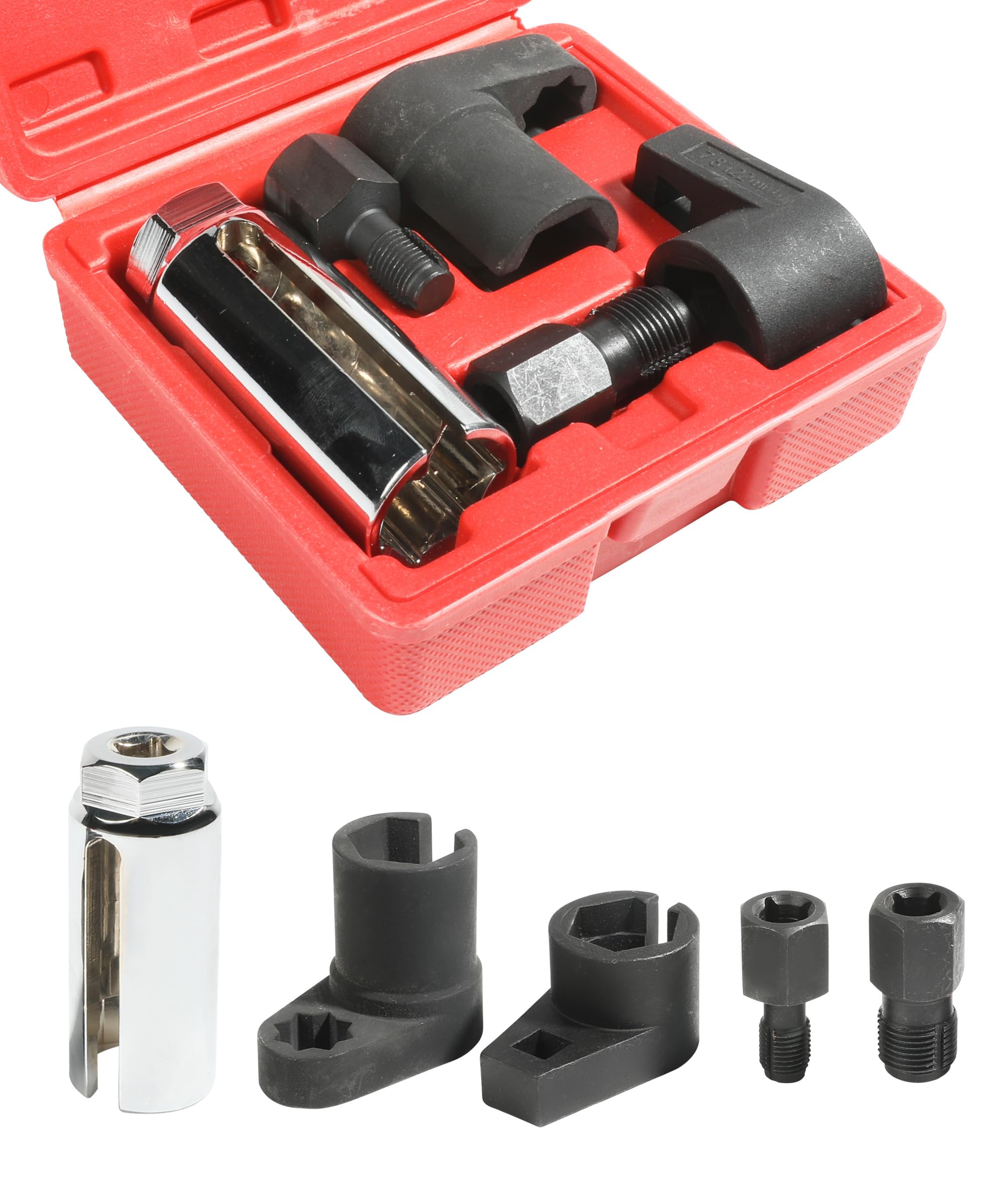 Photo 1 of UBOG 5PCS O2 Sensor Socket,Oxygen Sensor Socket,Car Accessories,Automotive Oxygen Sensor Socket Removal Tool Wrench and Thread Chaser Set,O2 Sensor Tool for Removing and Install Oxygen Sensors