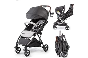 Ingenuity 3Dquickclose CS+ Compact Fold Stroller – Lightweight Stroller with Oversized Canopy, Extra-Large Storage and Compac