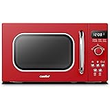 COMFEE' Retro Small Microwave Oven With Compact Size, 9 Preset Menus, Position-Memory Turntable, Mute Function, Countertop Mi