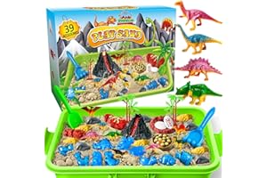 ESSENSON Sensory Bin, Construction Kit with Sensory Sand, Play Sand Pretend Play Beach Toy, Sandbox for Girls and Boys