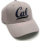Officially Licensed Cal Berkeley Gray/Navy MVP Hat Classic Embroidered University Team Logo Adjustable Structured Blue Sports Cap