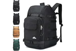 ROYAL MOUNTAIN Ski Boot Bag, 40L Snowboard Boot And Helmet Bag, Large Capacity Ski Boots Travel Backpack For Men Women, Waterproof Snowboard Boots Backpack For Skiing, Camping (Black)