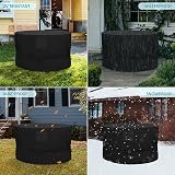 SIRUITON Patio Round Table Cover 420D Oxford Waterproof 135x80CM view 6