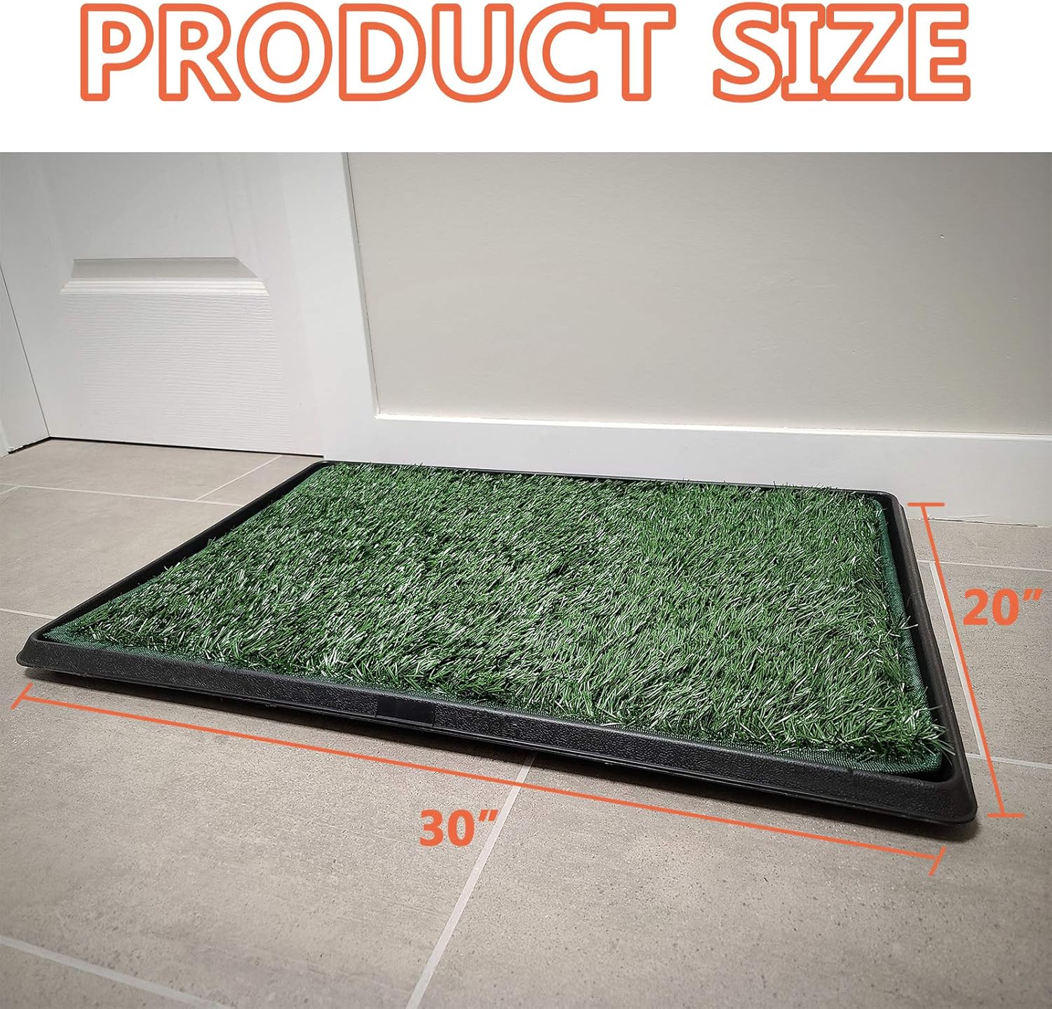 Dog Grass Large Pet Loo Indoor/Outdoor Portable Potty, Artificial Grass Patch Bathroom Mat for Puppy Training, Full System with Trays, Easy to Clean (3-Layered System Tray, 20"x30") : Kitchen & Dining