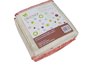 Osocozy Unbleached Better Fit Prefolds - Premium 4x8x4 - (14-30 lbs) by OsoCozy
