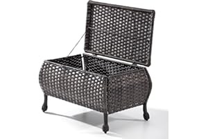 Bed Bath & Beyond Cozywor Brown Wicker Outdoor Patio Storage Coffee Table