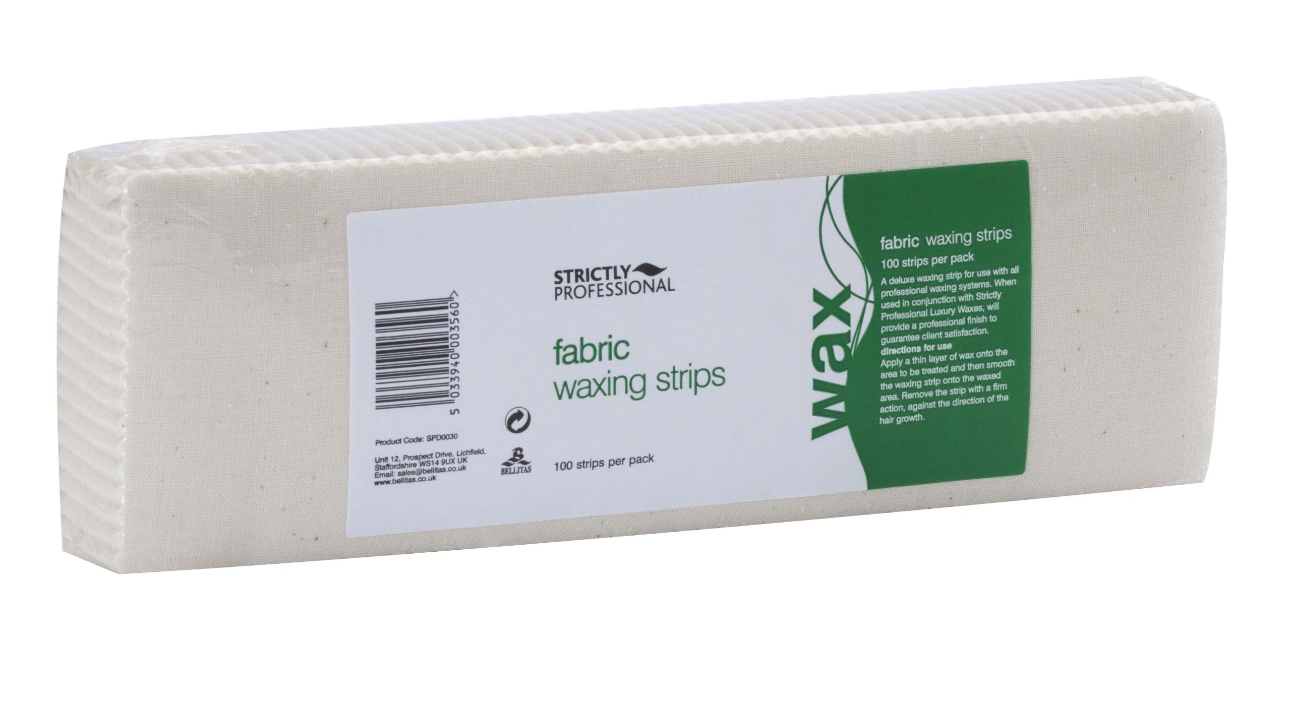 Strictly Professional Fabric Waxing Strips – Pack of 100 – Non-Woven Hair Removal Strips for Body Waxing – Strong Grip for Clean & Smooth Results – Salon Quality