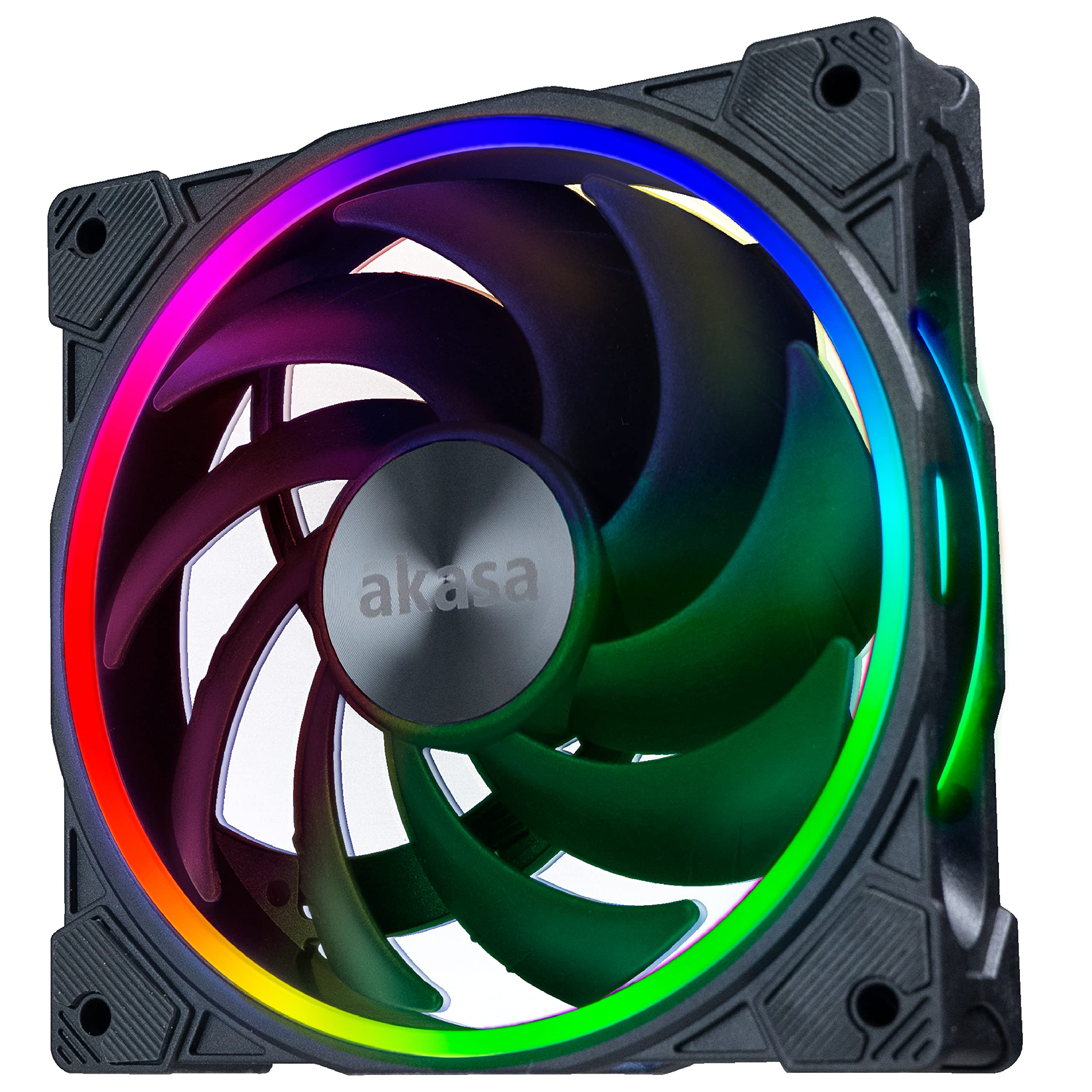 Akasa SOHO AR14, 140mm 4-Pin PWM ARGB PC Cooling Fan, Low-noise Computer Case Fan, 5V Motherboard Compatible, Heatsink and Radiator, Black, AK-FN119 — image 1