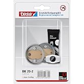 tesa Replacement Adapter Set BK20-2 - 2 x Self-Adhesive, Drill-Free Adapter with Power.Kit Technology for Bathroom Accessories - with Copper Zamak Ring and Tube Glue - &Oslash; 41 mm x 8 mm