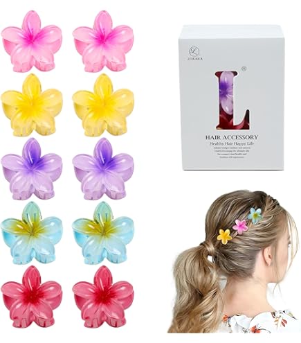 6 Pcs Flower Hair Clips, Non Slip Flower Claw Clips Strong Hold Hair Claw Large Hair Clip For - View #11