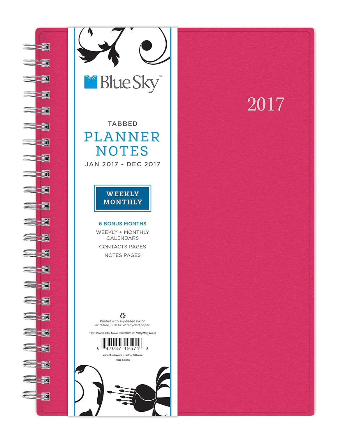 Best blue sky desk calendar 2017-2018
