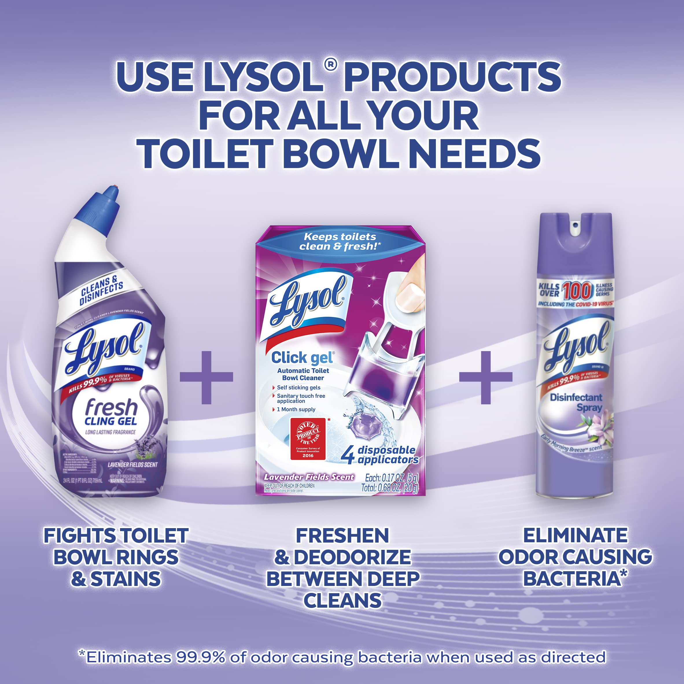 Lysol Click Gel Automatic Toilet Bowl Cleaner, For Cleaning and