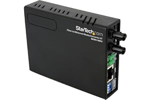 StarTech.com 10/100 Mbps Ethernet to Fiber Optic Media Converter - ST Multimode - 1310nm - 2km - Full/Half Duplex , TAA (MCM110ST2)