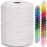 Aelfon Macrame Cord 4mm x 328yards, Soft Colored