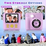 YKSLEMON Instant Print Camera for Kids 1080P 32G Card 3 Rolls Paper view 3