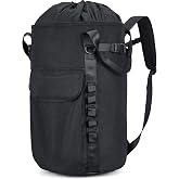 PAMLIAPY Arborist Rope Bag, 35L Tree Climbing Rope Bag, Arborist Equipment Bucket Backpack, Arborist Gear Carrier Bag with Side Pockets, Tough Rock Climbing Backpack, Rock and Tree Climbing Gear