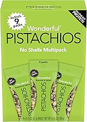 Wonderful Pistachios No Shells, Roasted & Salted Nuts, 0.75 Ounce Bag (Pack of 9), Protein Snacks, Gluten Free, On-the-Go, In