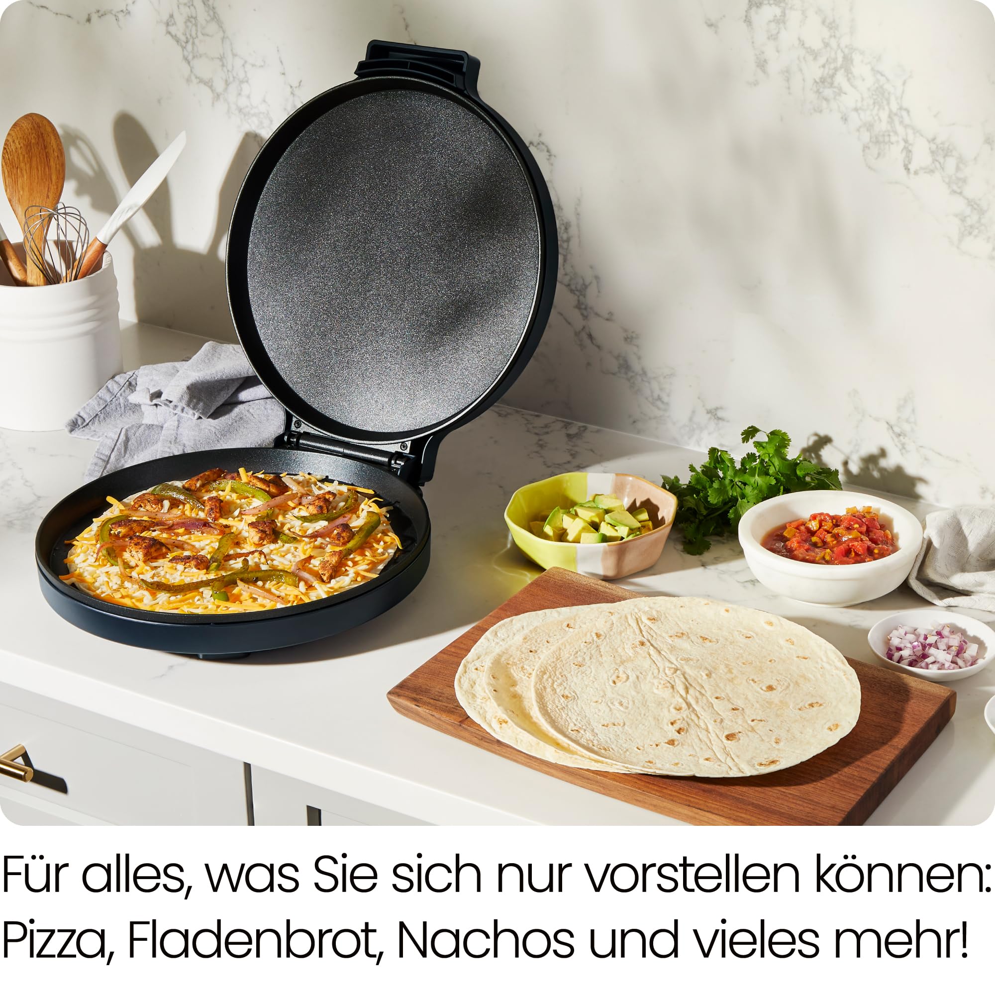Chefman Everything Maker, 30 cm Pizzaofen mit Antihaft-Kochplatten 2