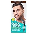 KISS Quick Cover For Men Permanent Hair Color Mustache Beard QMC (Medium Brown)