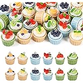 Boutigem Resin Food Charms Cake Candy Sweet Dessert Fast Food Pendants Cute Imitation Food Charms for DIY Crafts Keychain Necklace Hang Ornament Jewelry Making